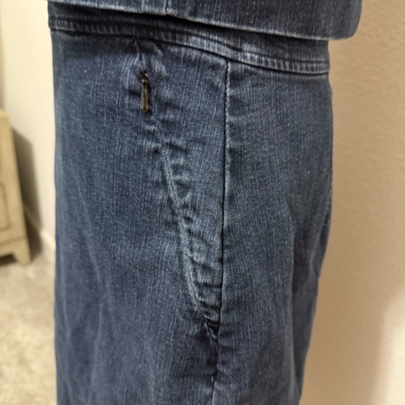 Toccin Navy Denim Sleeveless Popover Dress – Size 14 - Picture 5 of 11